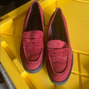 Born Red Suede Footwear